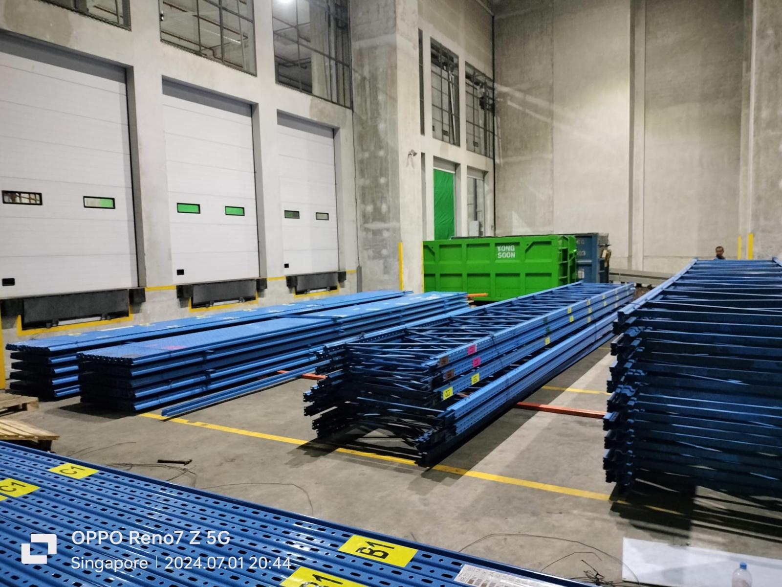 Warehouse racking dismantling in Singapore